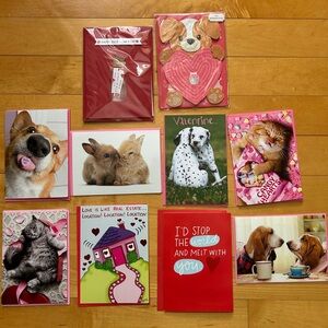 NWT lot of 10 Papyrus and Asst Valentine's Day Cards Love Romance Galentines